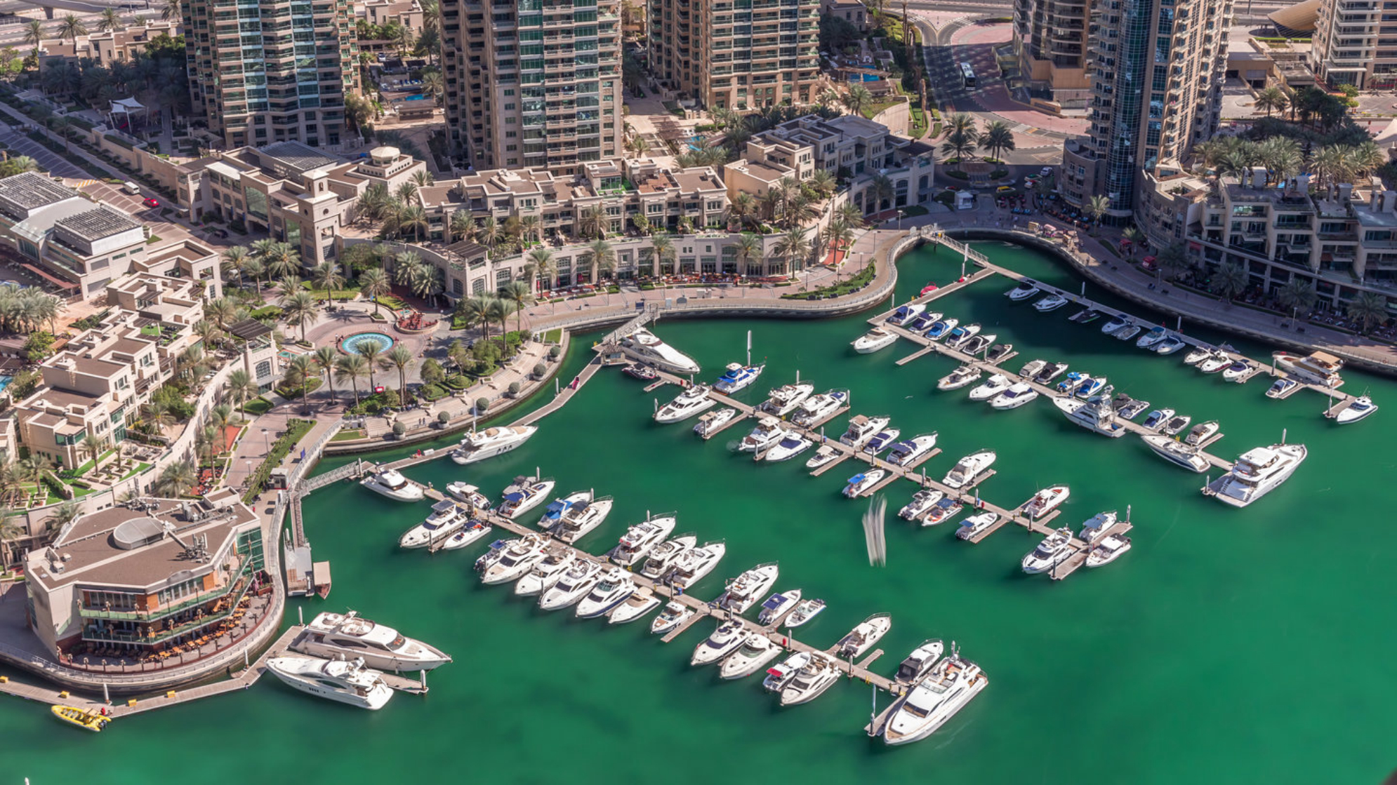 Вид на порт с яхтами в Дубай Мирина. Источник: Shutterstock