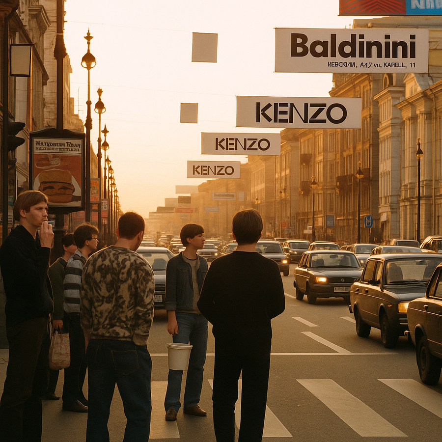 Растяжки, протянутые над дорогой не позволяли насладиться архитектурой и простором главной улицы – баннеры закрывали обзор жителям и гостям города.