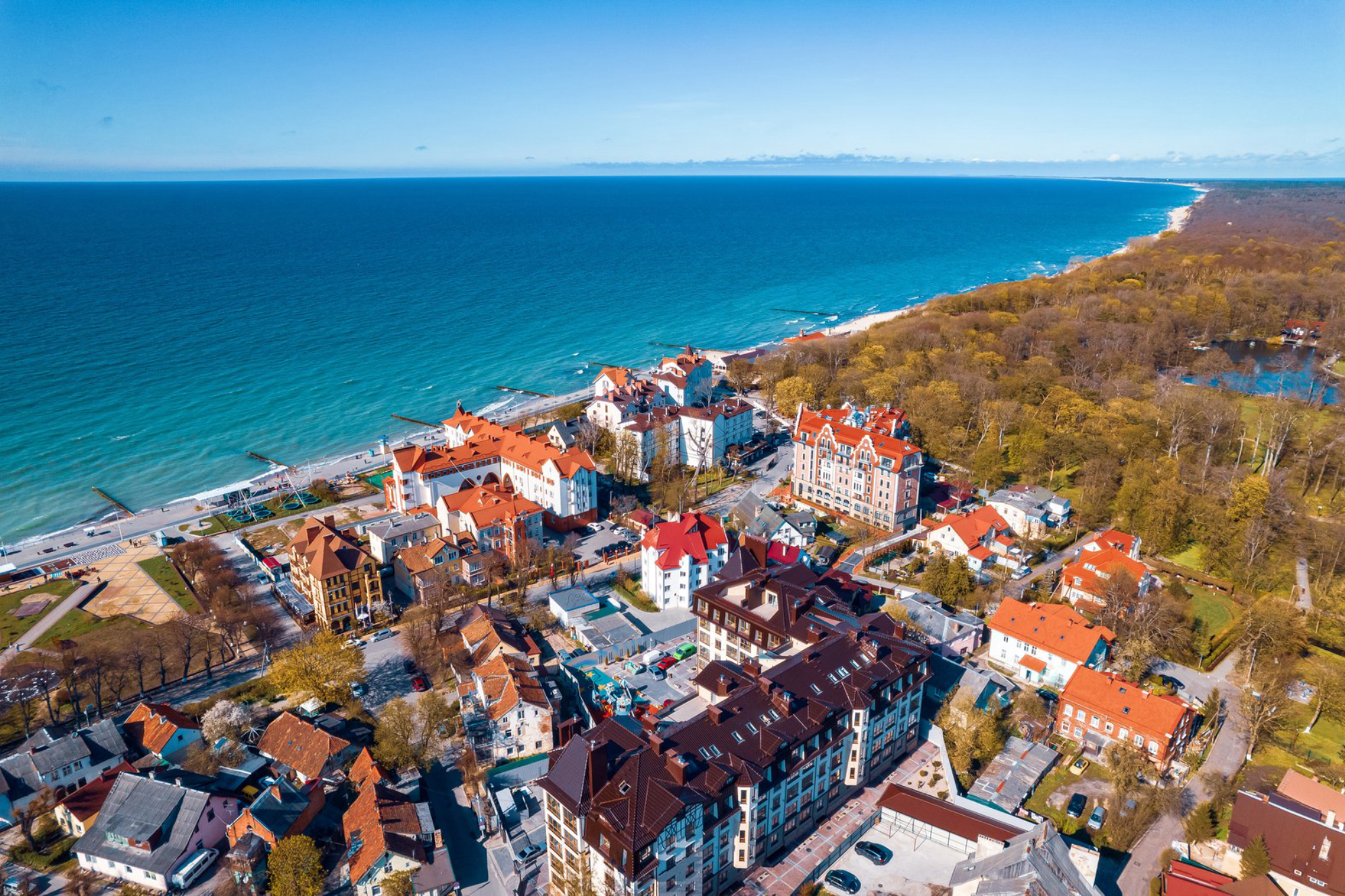 Зеленоградск с высоты птичьего полета. shutterstock.com