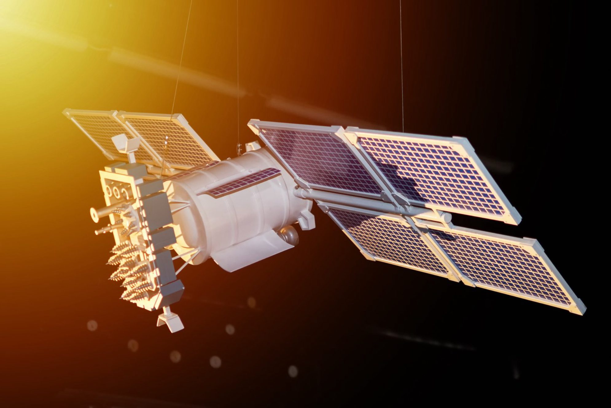Модель современного космического спутника. Источник фото: shutterstock.com