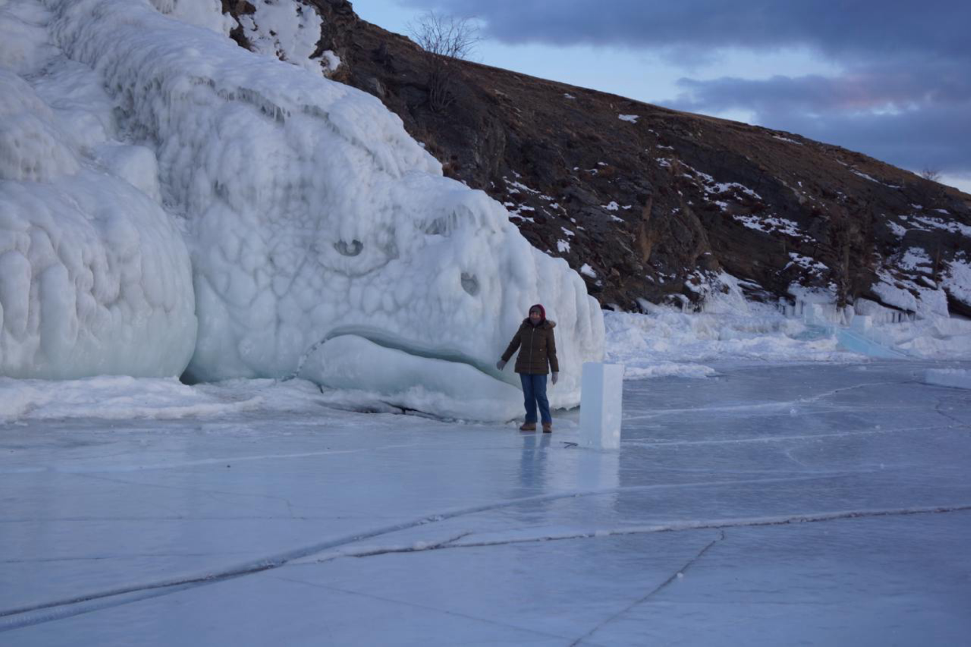 Голова огромного дракона изо льда. Автор фото: Марина Тихомирова