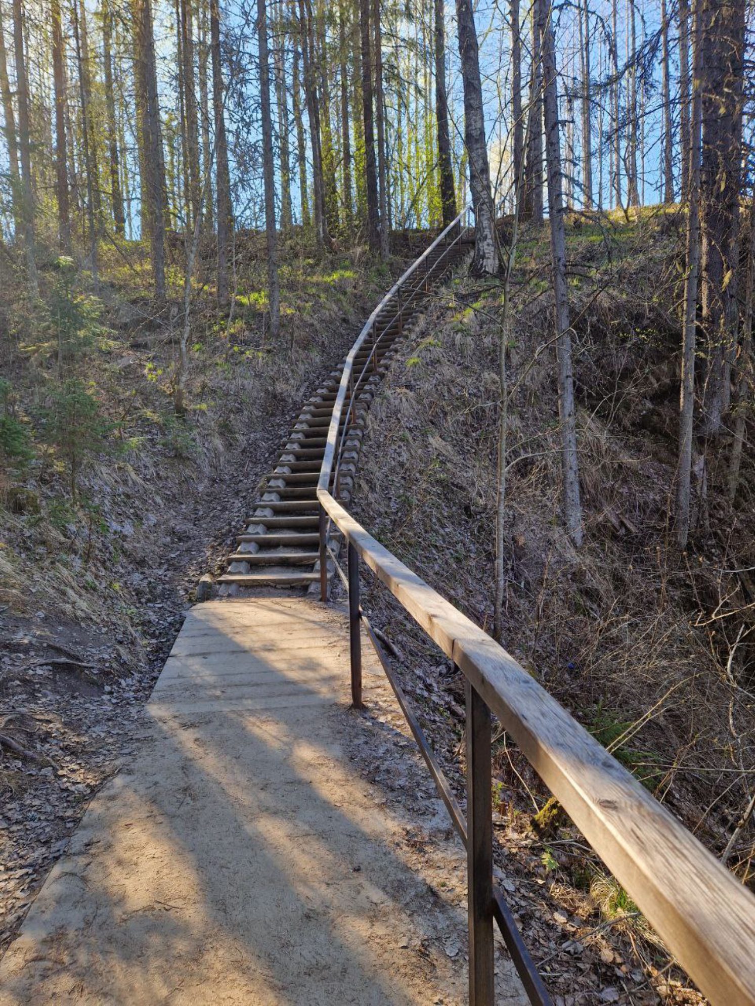 Лестница, ведущая к водопаду. Автор фото: Анна Ворожун