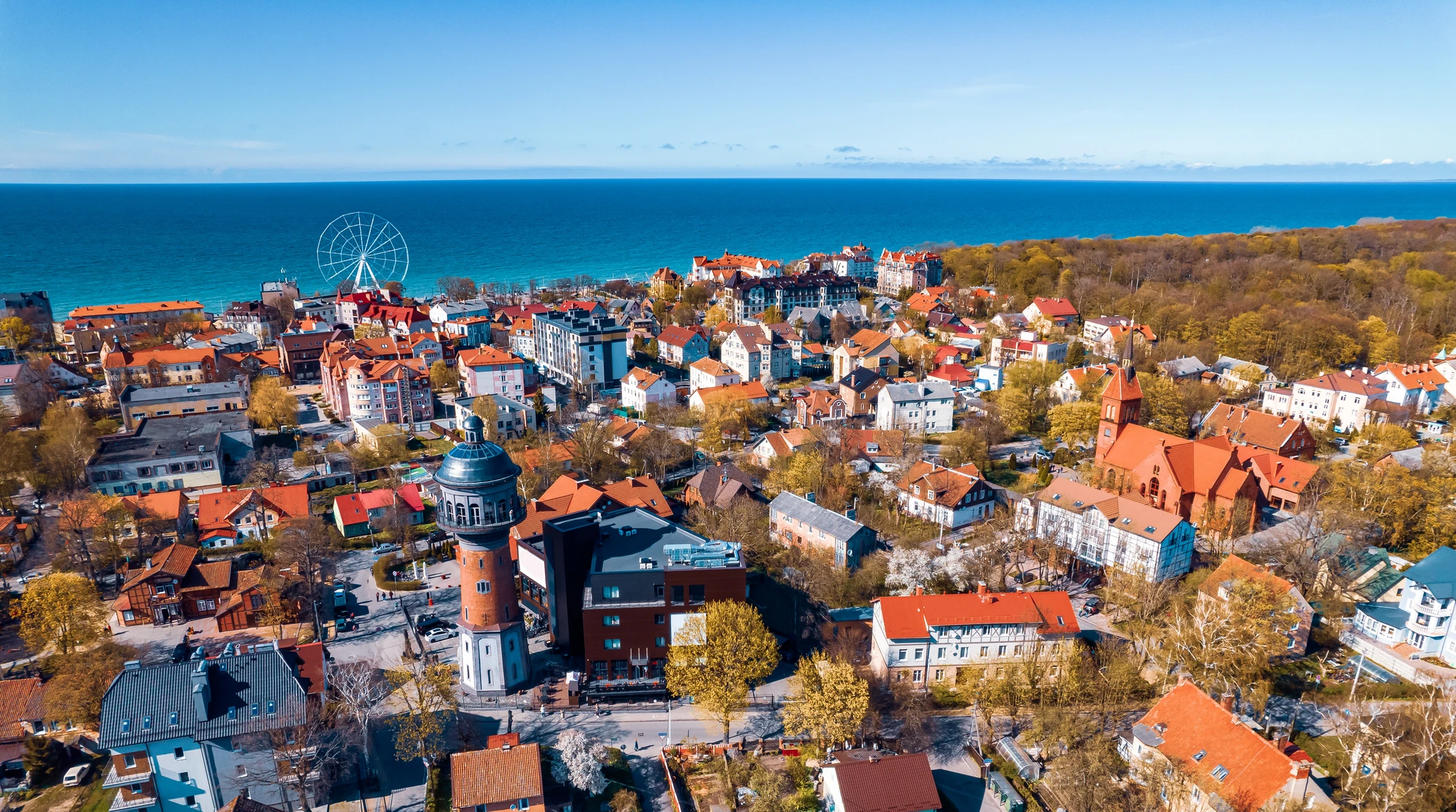 Панорама Зеленоградска с высоты птичьего полета. Источник: Shutterstock