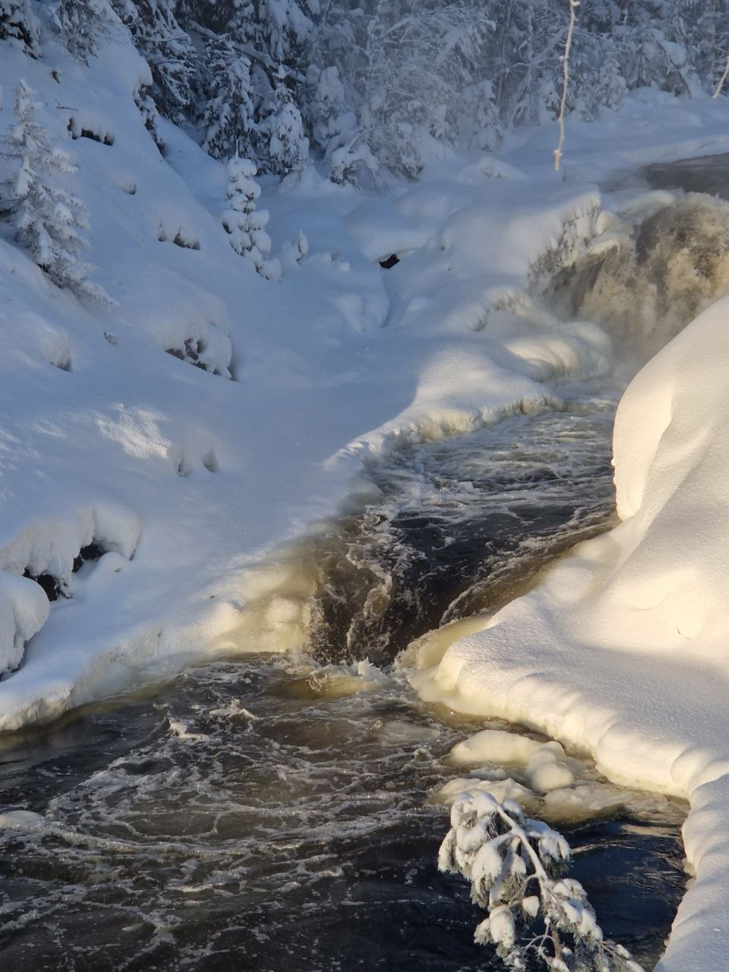 Водопад Кивач зимой, Республика Карелия.Автор фото: Анна Ворожун