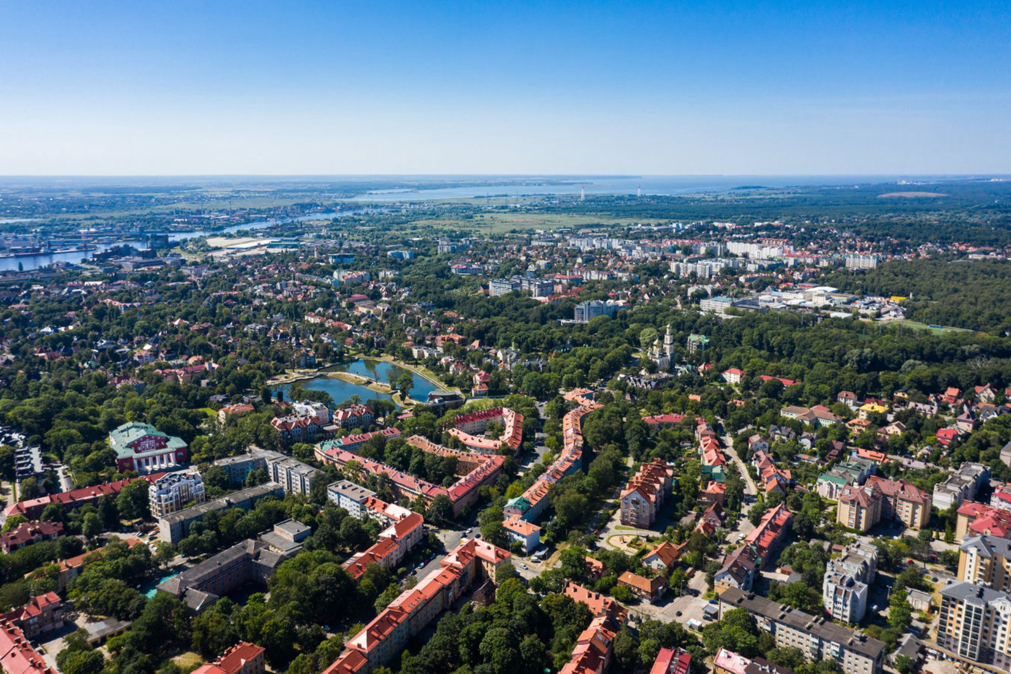 Район Амалиенау с высоты птичьего полета. Источник: Shutterstock