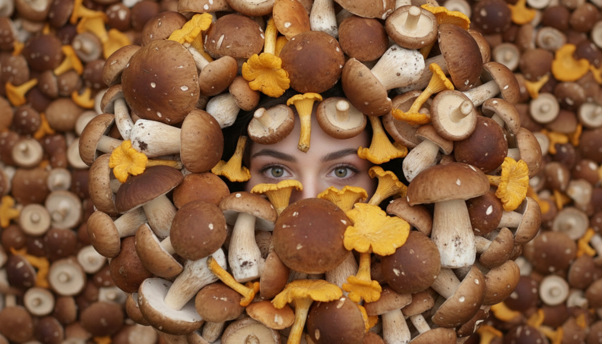 Молодая девушка из легенды пытается пробраться в город в грибах.