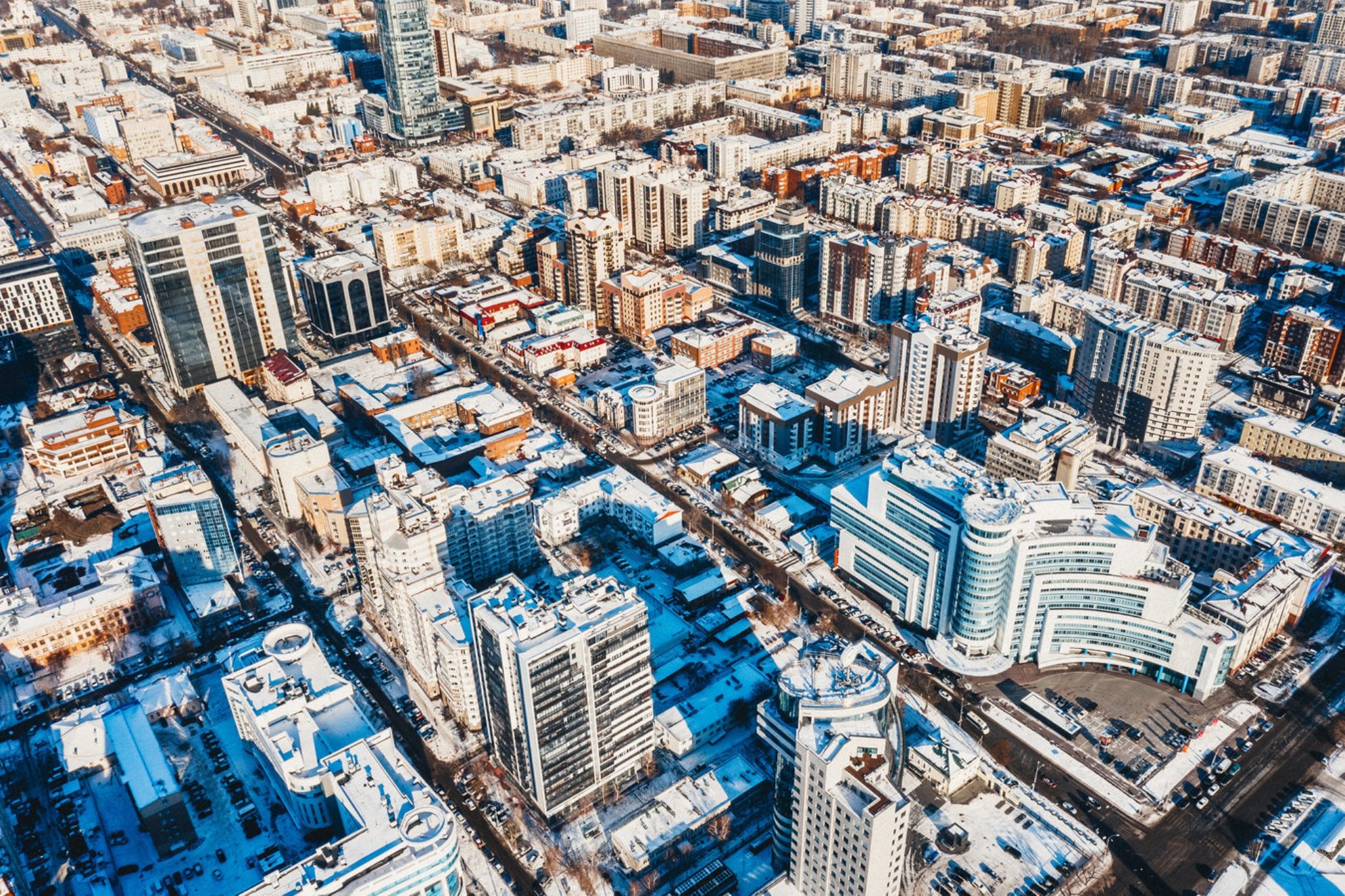 Панорама центра Екатеринбурга сверху, Россия. Источник: Shutterstock