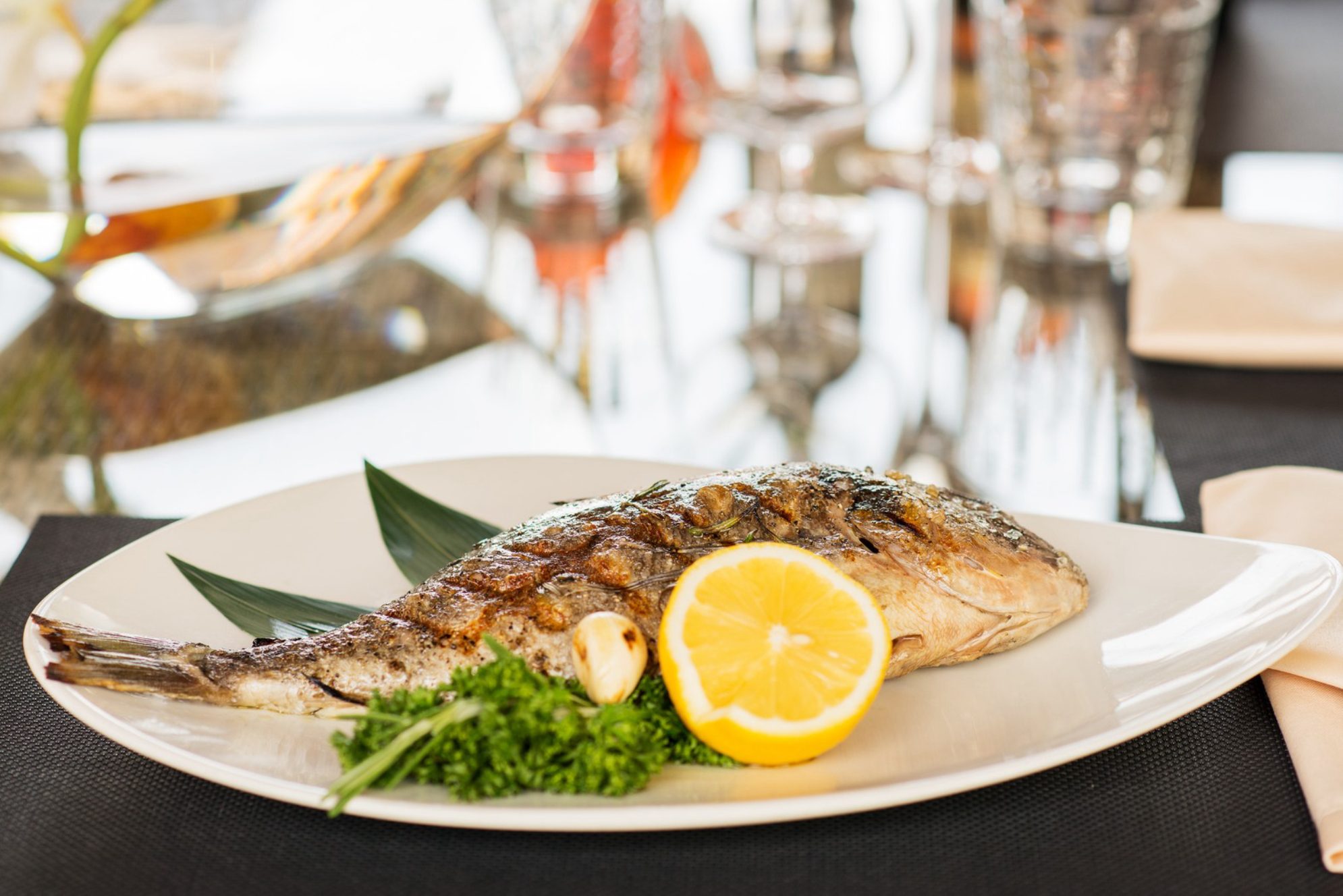 Рыба на гриле.