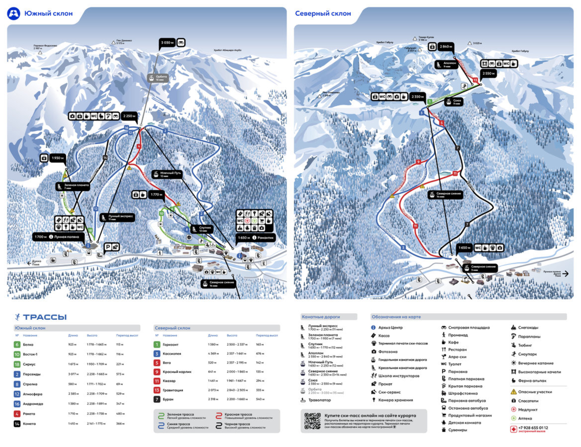Схема горнолыжного курорта Архыз. Источник: Google Drive