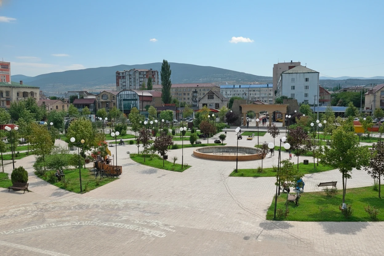 Летом в солнечный день глаза радуют ухоженные лужайки парка и буйство зелени