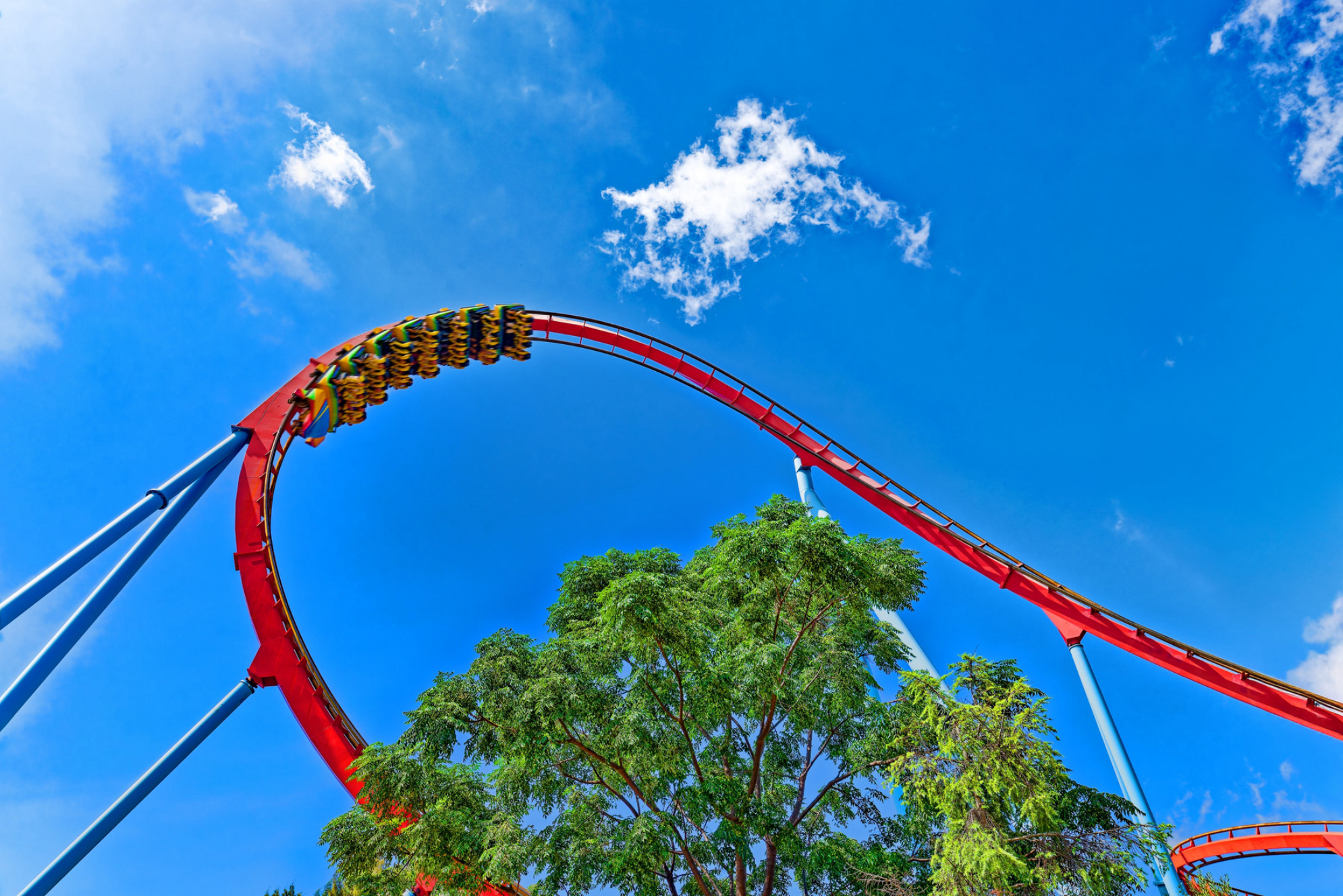 Американские горки в парке развлечений Shutterstock.com