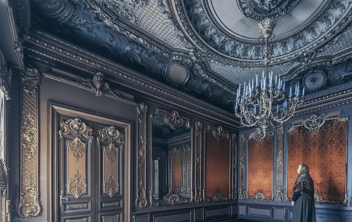 Зал гостиной в особняке Брусницыных