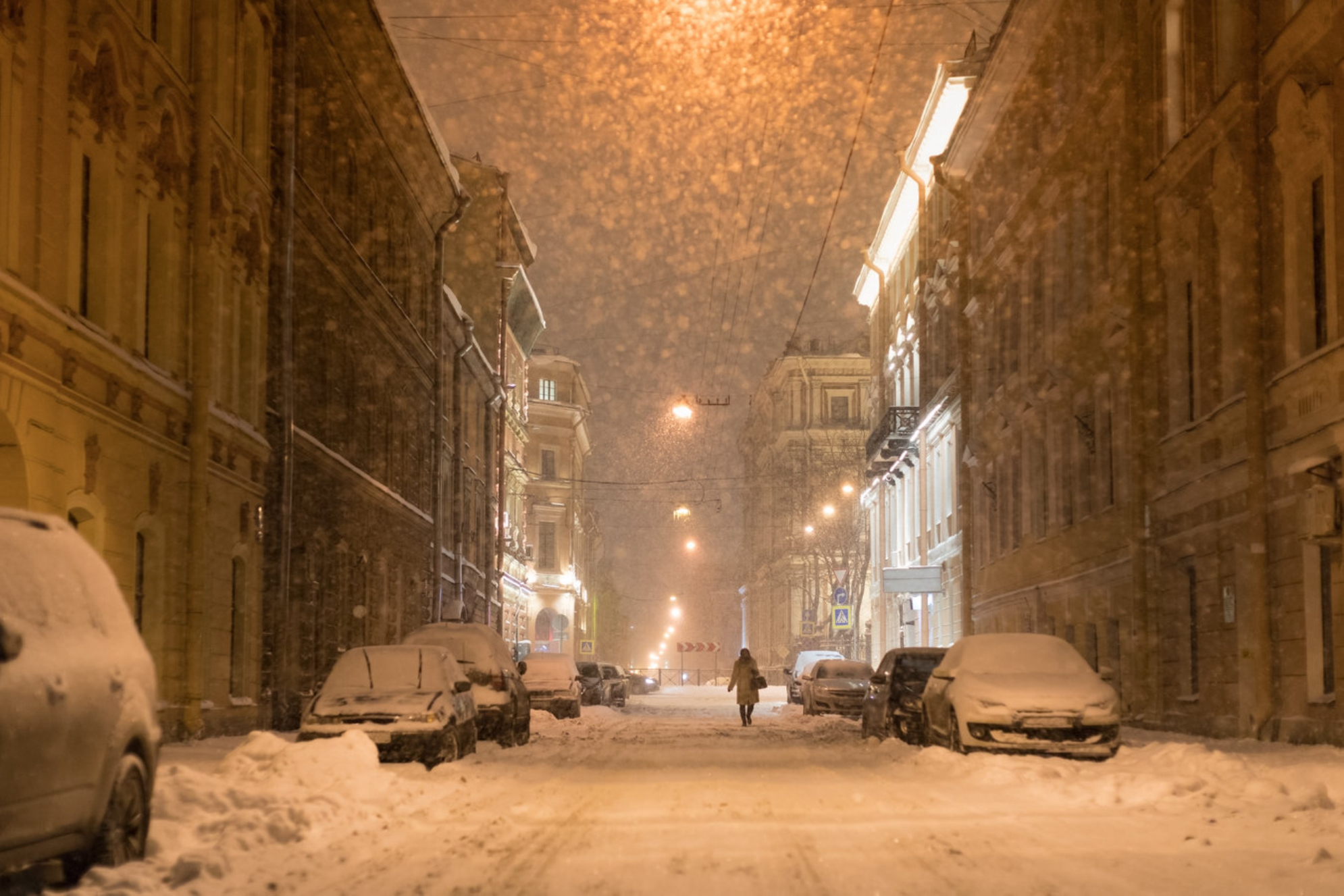 Ночной зимний Санкт-Петербург, Россия. Источник: Shutterstock