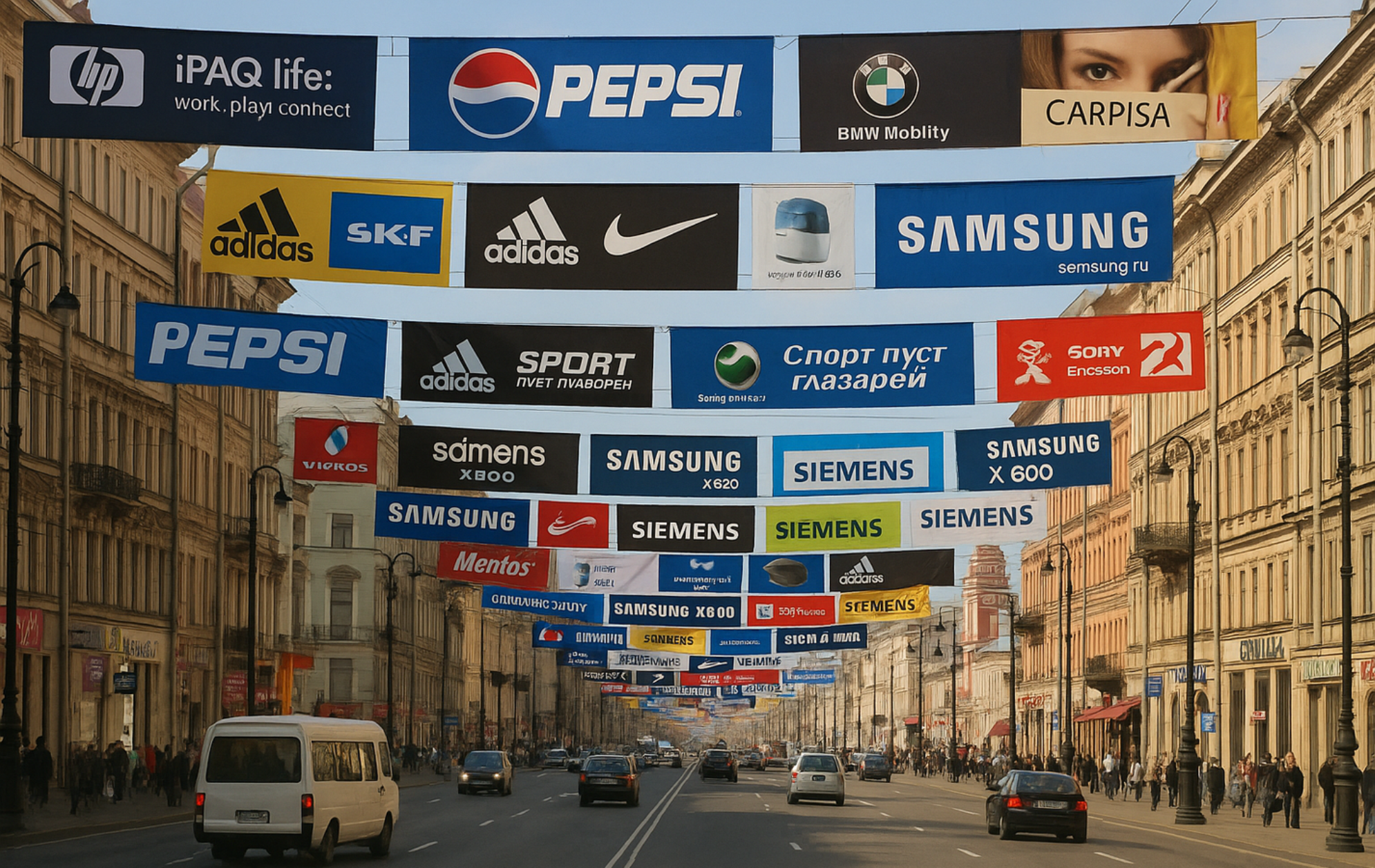 Реклама на Невском в 2000-х: как Петербург избавился от баннеров и почему это было важно