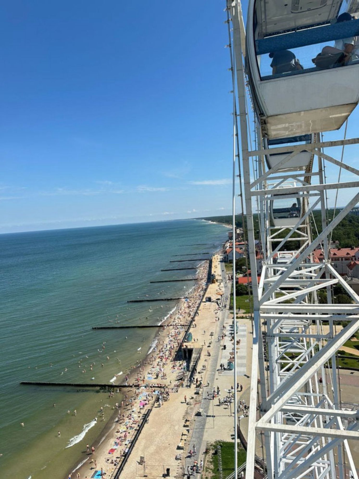 Вид на город и прибрежную территорию с колеса обозрения. Автор фото: Александр Мокин