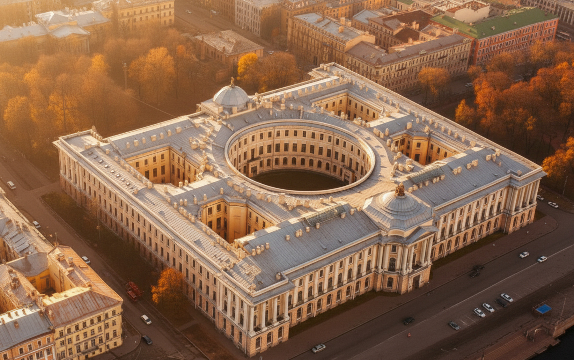 Академия художеств, вид с воздуха