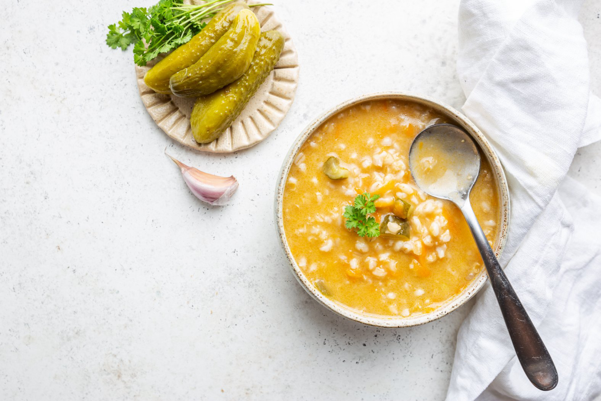 Рассольник - популярное блюдо в Санкт-Петербурге