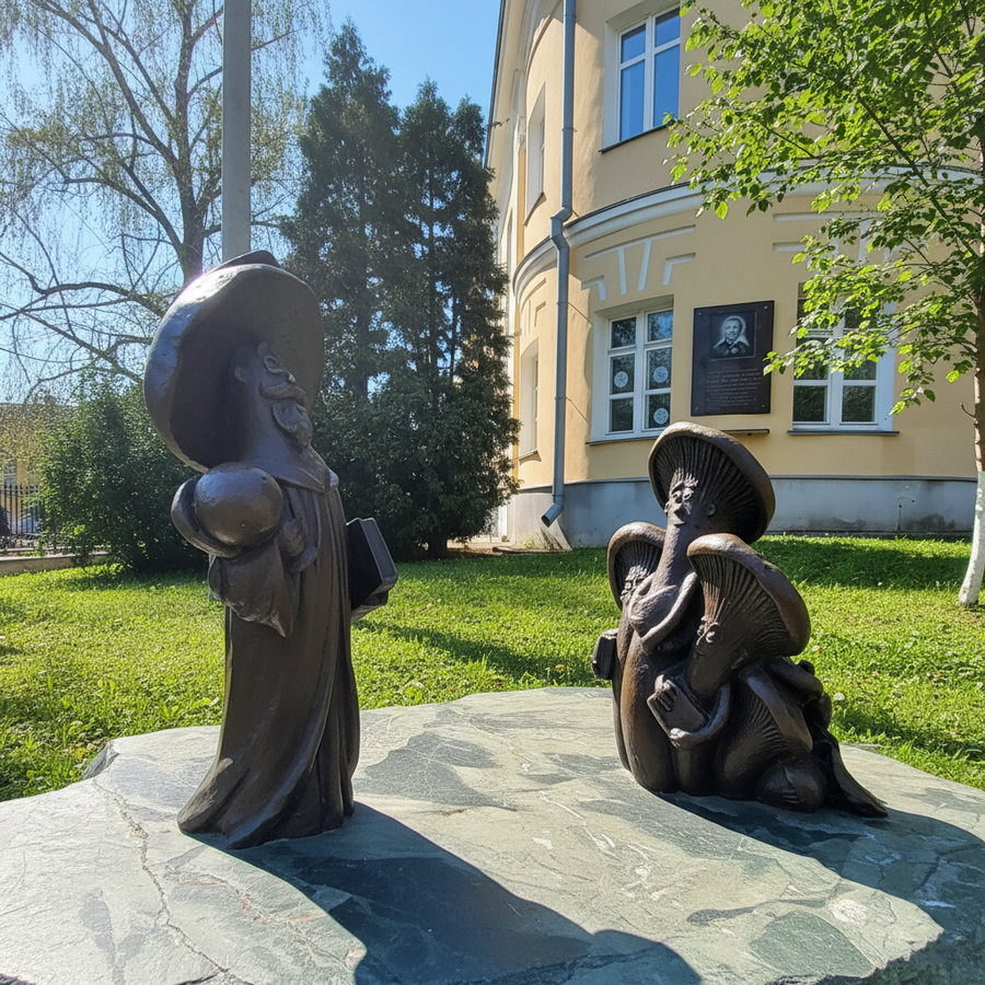 Гриб-профессор со студентами, Рязань.