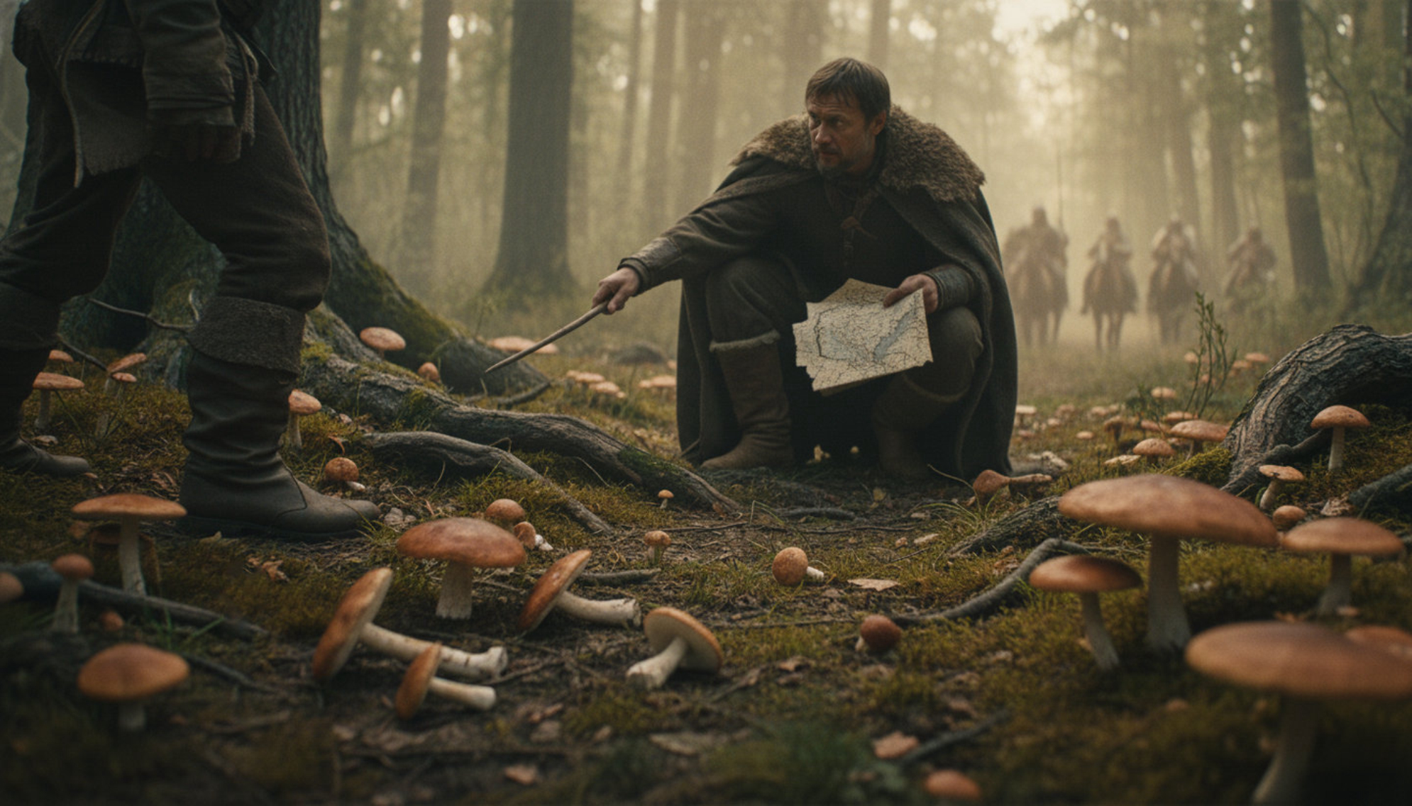 Рязанские войны проверяют одну из важных дорог на наличие следов неприятеля.